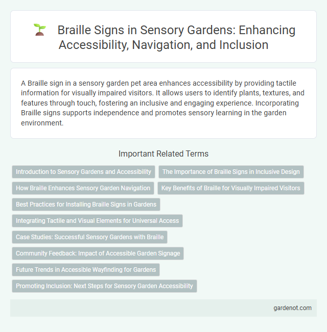 Braille Signs in Sensory Gardens: Enhancing Accessibility, Navigation, and Inclusion