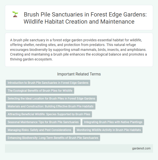Brush Pile Sanctuaries in Forest Edge Gardens: Wildlife Habitat Creation and Maintenance