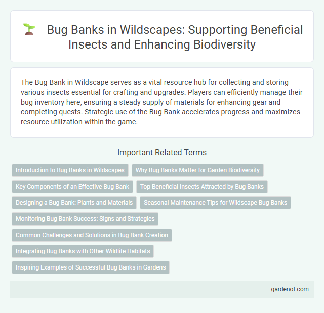 Bug Banks in Wildscapes: Supporting Beneficial Insects and Enhancing Biodiversity