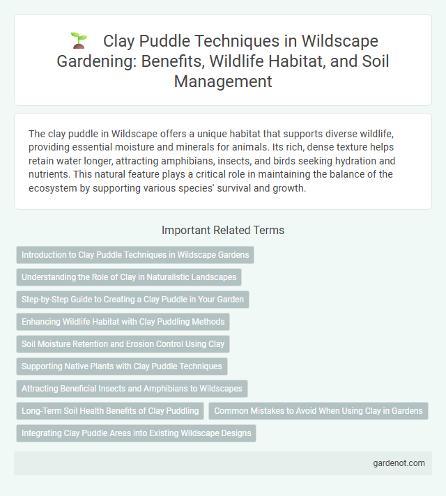 Clay Puddle Techniques in Wildscape Gardening: Benefits, Wildlife Habitat, and Soil Management