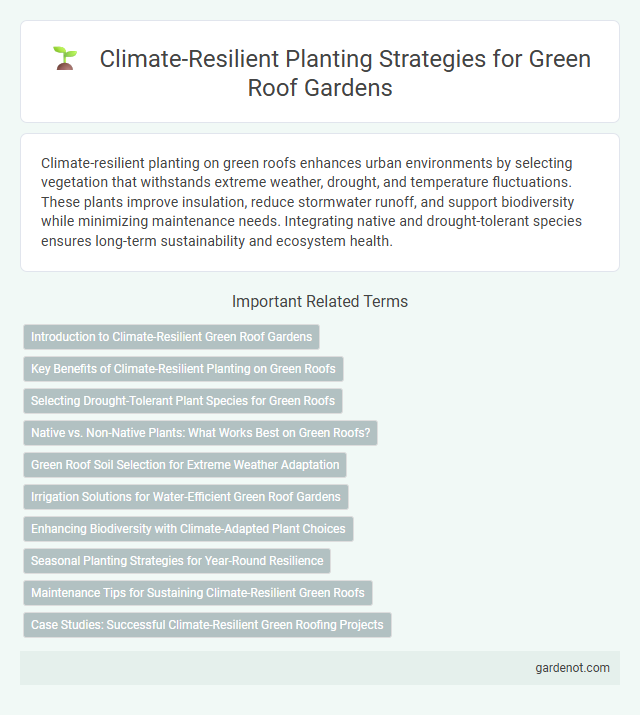 Climate-Resilient Planting Strategies for Green Roof Gardens