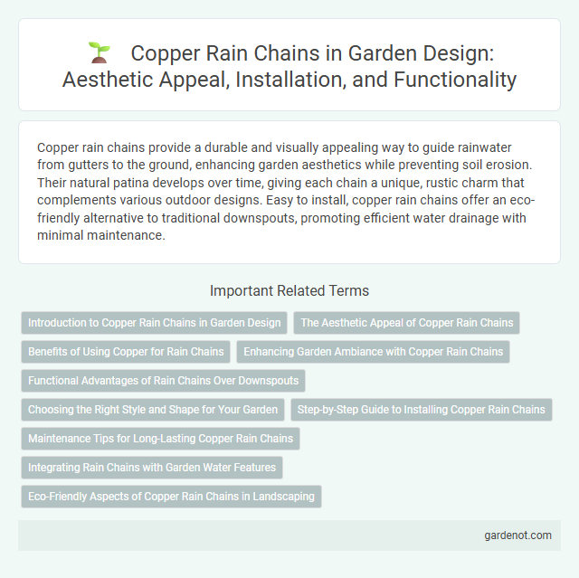 Copper Rain Chains in Garden Design: Aesthetic Appeal, Installation, and Functionality