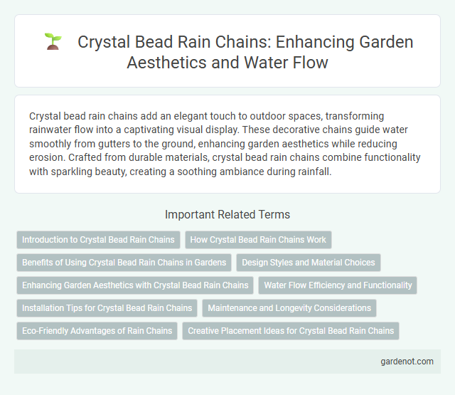 Crystal Bead Rain Chains: Enhancing Garden Aesthetics and Water Flow