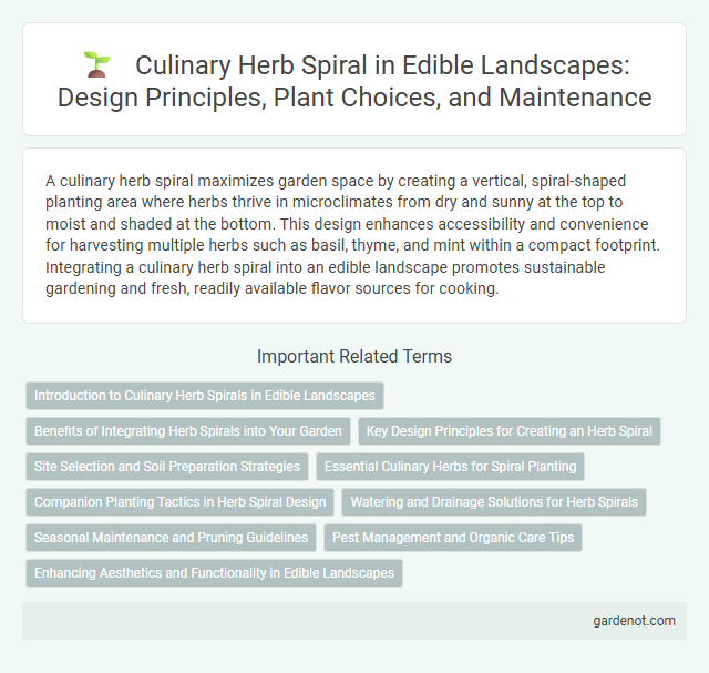 Culinary Herb Spiral in Edible Landscapes: Design Principles, Plant Choices, and Maintenance