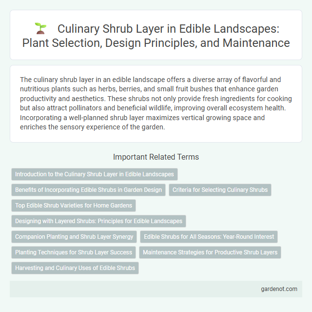 Culinary Shrub Layer in Edible Landscapes: Plant Selection, Design Principles, and Maintenance