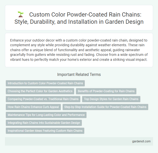 Custom Color Powder-Coated Rain Chains: Style, Durability, and Installation in Garden Design