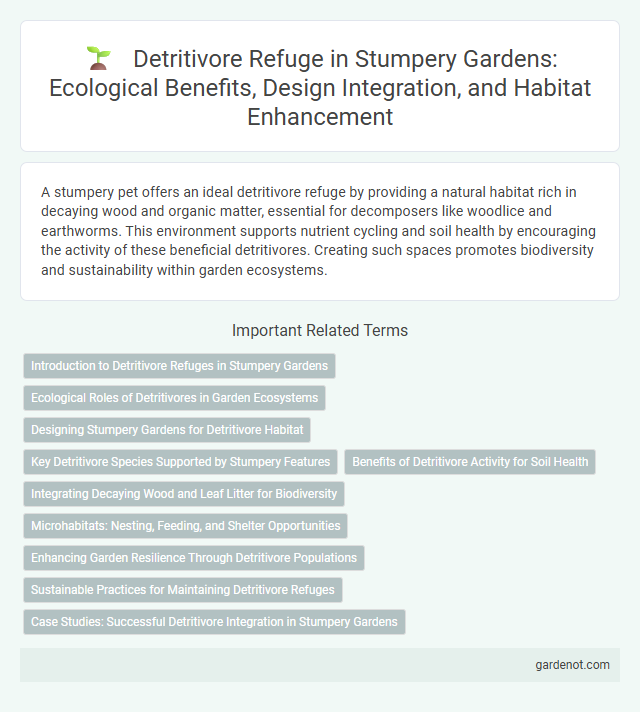 Detritivore Refuge in Stumpery Gardens: Ecological Benefits, Design Integration, and Habitat Enhancement