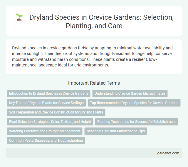 Dryland Species in Crevice Gardens: Selection, Planting, and Care
