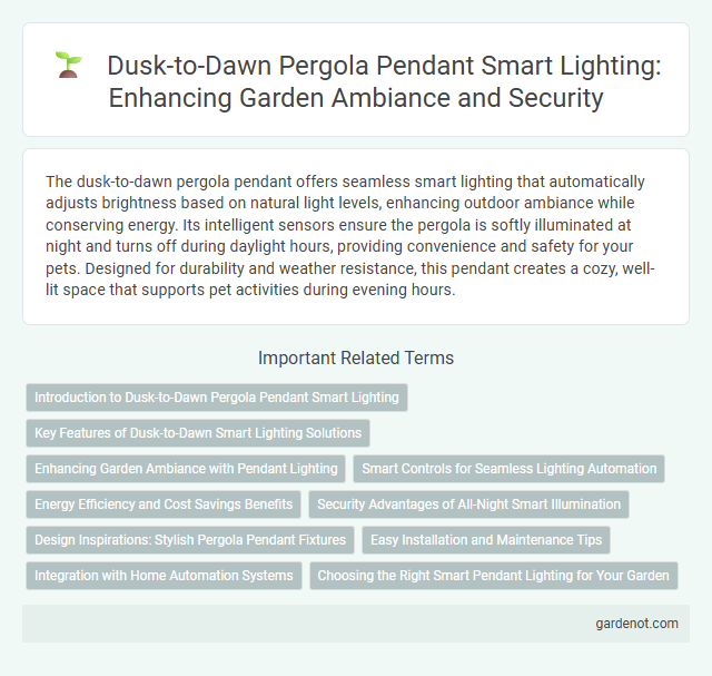Dusk-to-Dawn Pergola Pendant Smart Lighting: Enhancing Garden Ambiance and Security