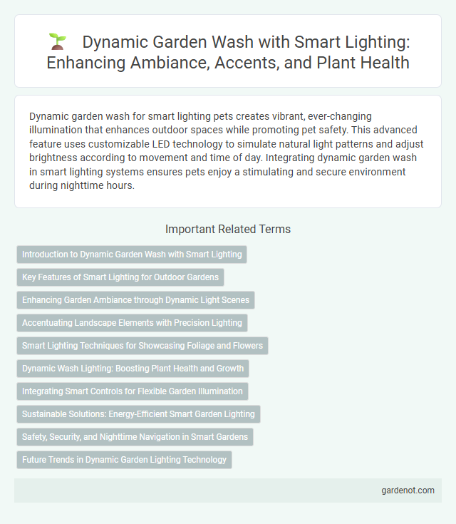 Dynamic Garden Wash with Smart Lighting: Enhancing Ambiance, Accents, and Plant Health