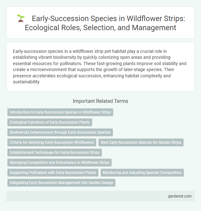 Early-Succession Species in Wildflower Strips: Ecological Roles, Selection, and Management