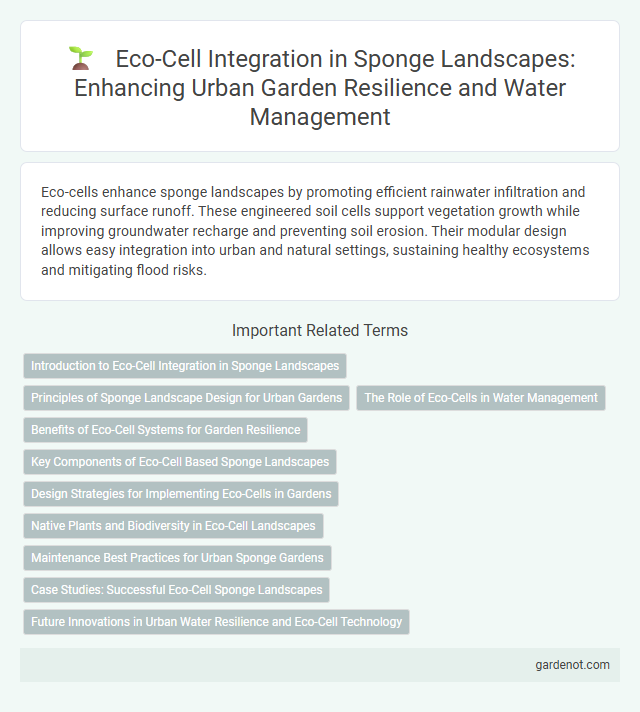 Eco-Cell Integration in Sponge Landscapes: Enhancing Urban Garden Resilience and Water Management