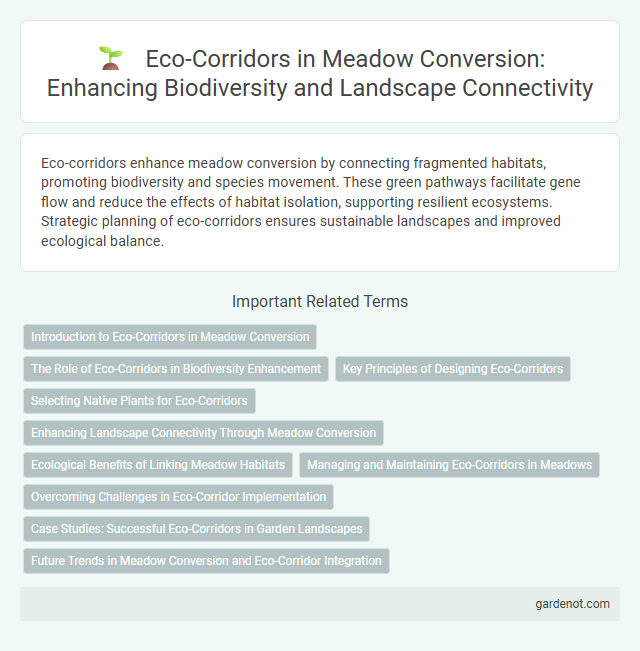Eco-Corridors in Meadow Conversion: Enhancing Biodiversity and Landscape Connectivity