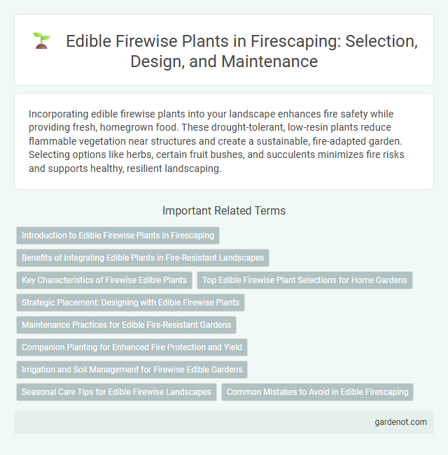 Edible Firewise Plants in Firescaping: Selection, Design, and Maintenance