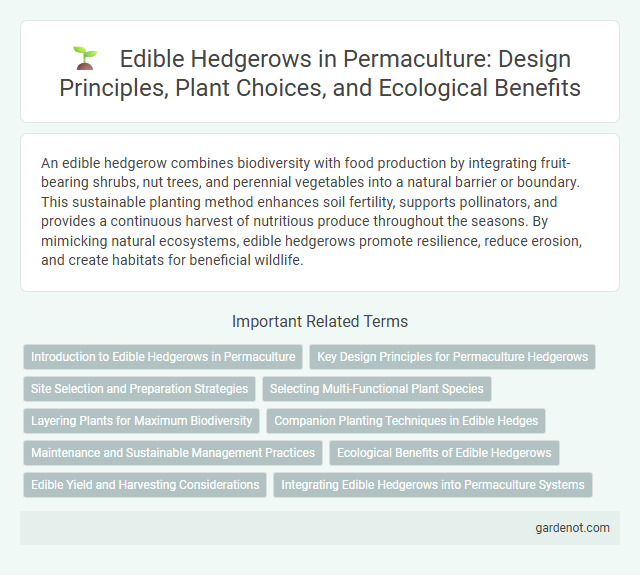 Edible Hedgerows in Permaculture: Design Principles, Plant Choices, and Ecological Benefits