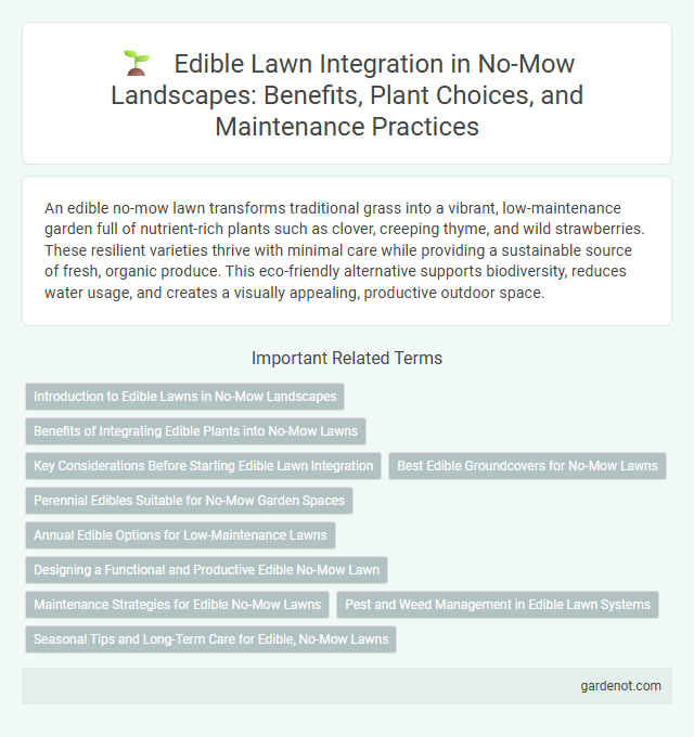 Edible Lawn Integration in No-Mow Landscapes: Benefits, Plant Choices, and Maintenance Practices