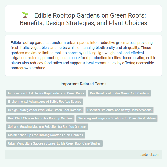 Edible Rooftop Gardens on Green Roofs: Benefits, Design Strategies, and Plant Choices