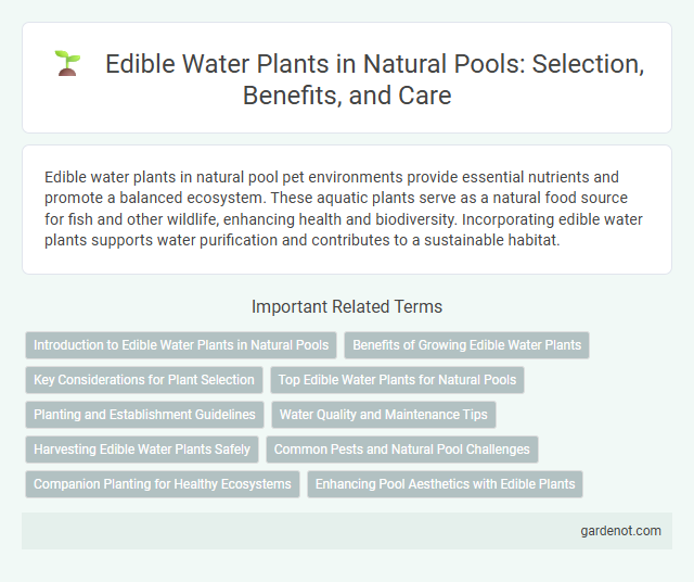 Edible Water Plants in Natural Pools: Selection, Benefits, and Care