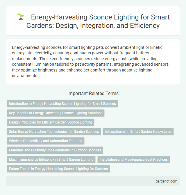 Energy-Harvesting Sconce Lighting for Smart Gardens: Design, Integration, and Efficiency