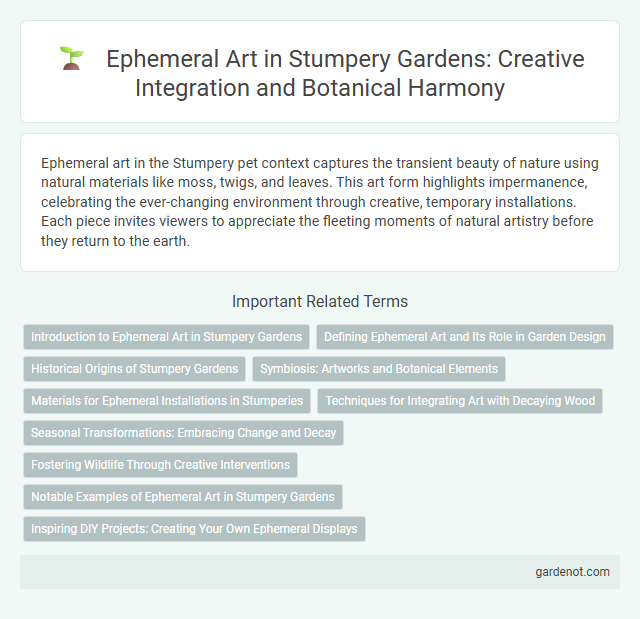 Ephemeral Art in Stumpery Gardens: Creative Integration and Botanical Harmony