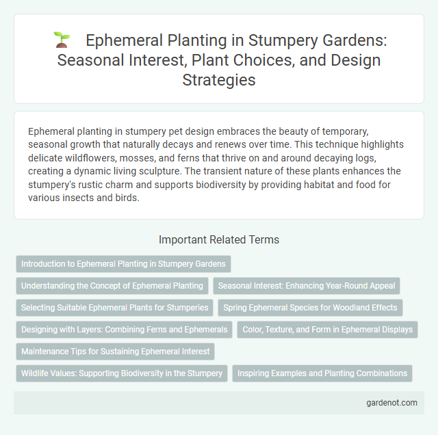 Ephemeral Planting in Stumpery Gardens: Seasonal Interest, Plant Choices, and Design Strategies