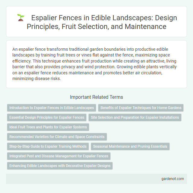Espalier Fences in Edible Landscapes: Design Principles, Fruit Selection, and Maintenance