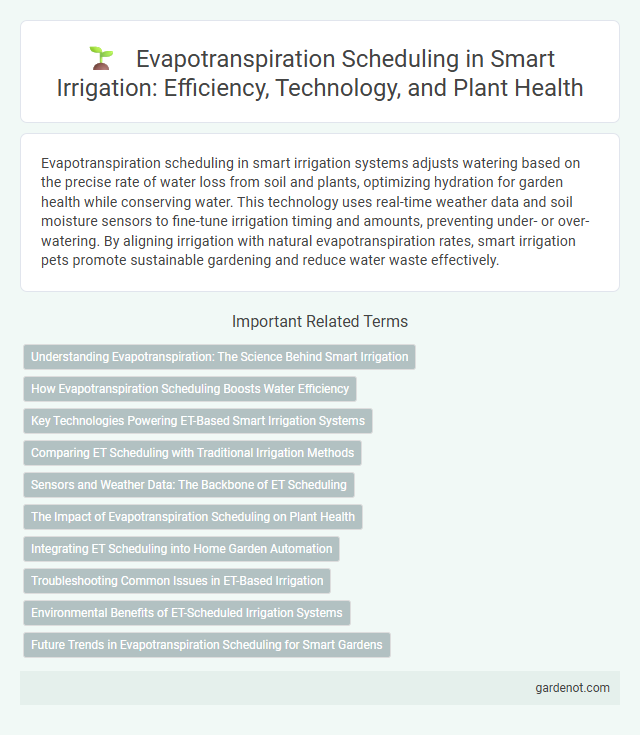 Evapotranspiration Scheduling in Smart Irrigation: Efficiency, Technology, and Plant Health