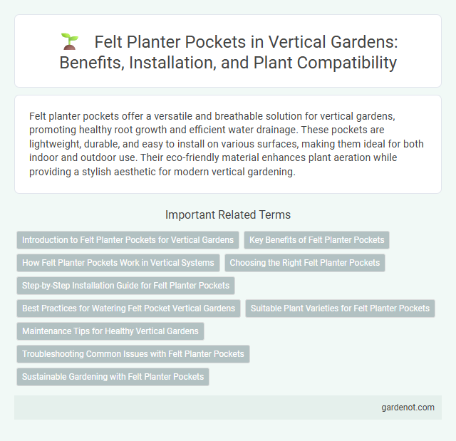 Felt Planter Pockets in Vertical Gardens: Benefits, Installation, and Plant Compatibility