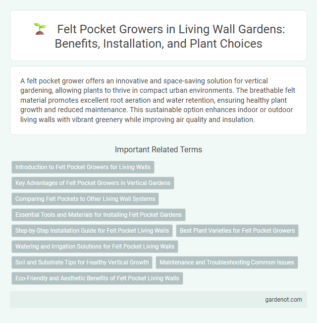 Felt Pocket Growers in Living Wall Gardens: Benefits, Installation, and Plant Choices