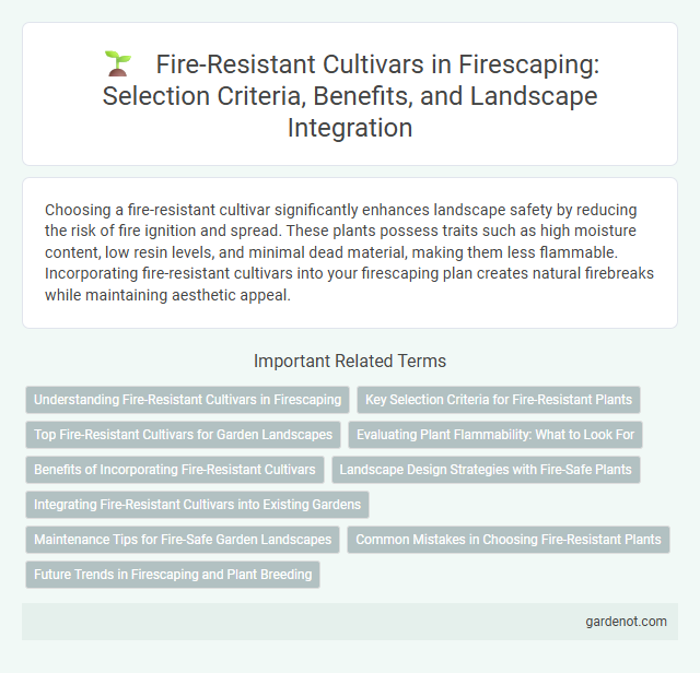 Fire-Resistant Cultivars in Firescaping: Selection Criteria, Benefits, and Landscape Integration