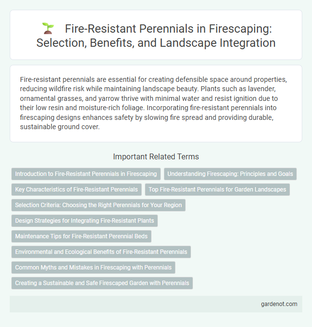 Fire-Resistant Perennials in Firescaping: Selection, Benefits, and Landscape Integration