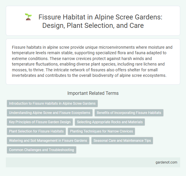 Fissure Habitat in Alpine Scree Gardens: Design, Plant Selection, and Care
