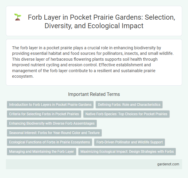 Forb Layer in Pocket Prairie Gardens: Selection, Diversity, and Ecological Impact
