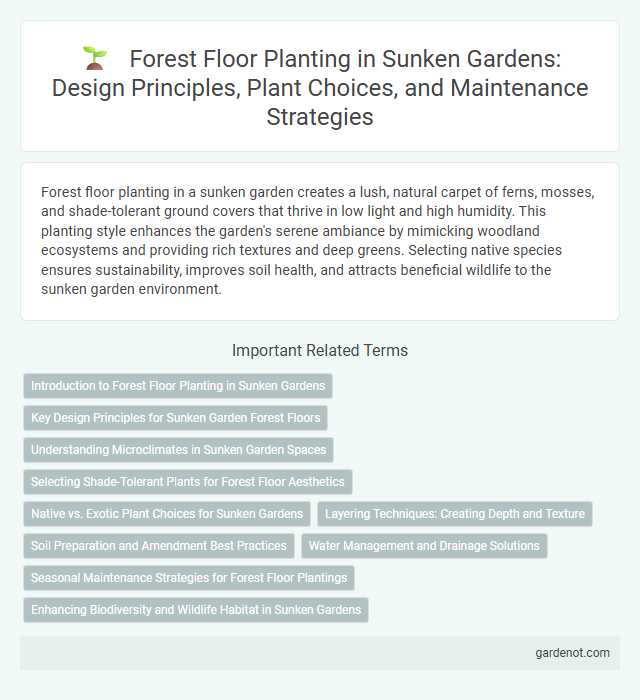 Forest Floor Planting in Sunken Gardens: Design Principles, Plant Choices, and Maintenance Strategies