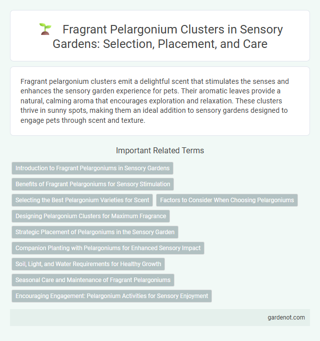 Fragrant Pelargonium Clusters in Sensory Gardens: Selection, Placement, and Care