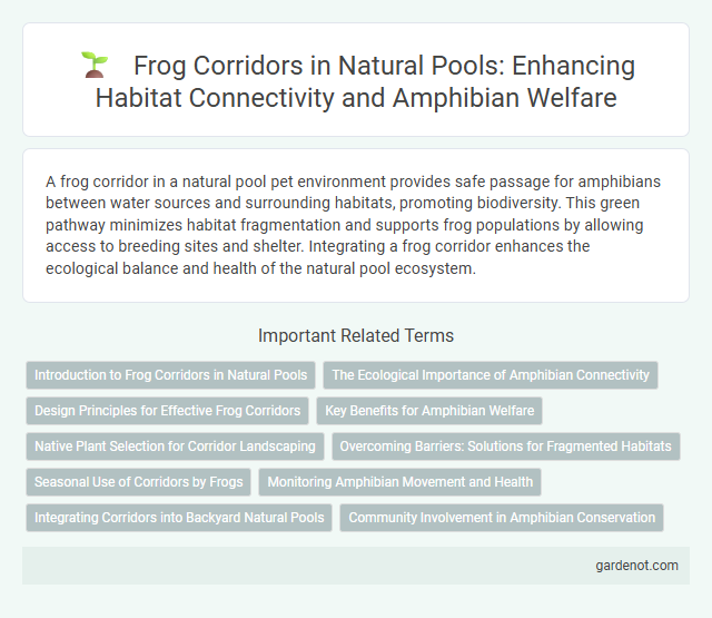 Frog Corridors in Natural Pools: Enhancing Habitat Connectivity and Amphibian Welfare