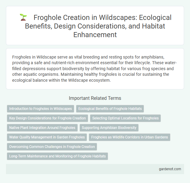 Froghole Creation in Wildscapes: Ecological Benefits, Design Considerations, and Habitat Enhancement