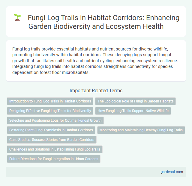 Fungi Log Trails in Habitat Corridors: Enhancing Garden Biodiversity and Ecosystem Health