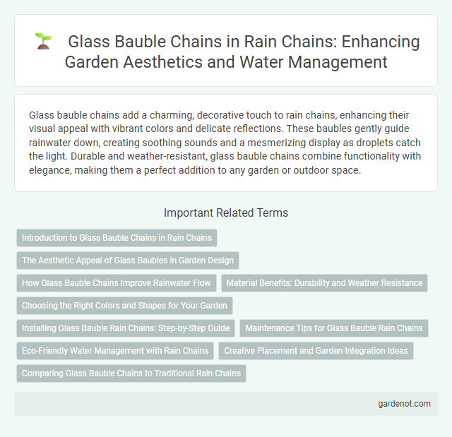 Glass Bauble Chains in Rain Chains: Enhancing Garden Aesthetics and Water Management