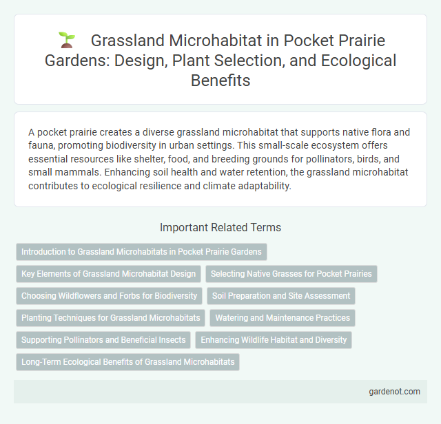 Grassland Microhabitat in Pocket Prairie Gardens: Design, Plant Selection, and Ecological Benefits