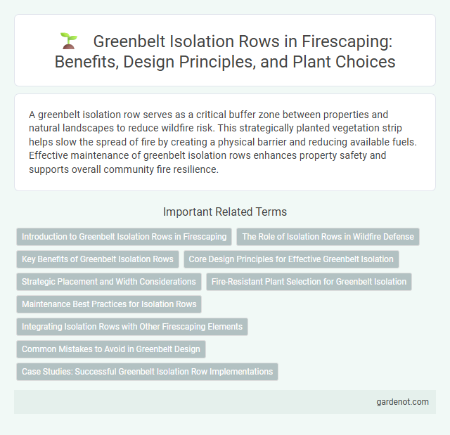 Greenbelt Isolation Rows in Firescaping: Benefits, Design Principles, and Plant Choices