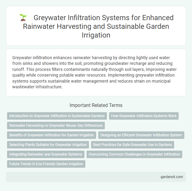 Greywater Infiltration Systems for Enhanced Rainwater Harvesting and Sustainable Garden Irrigation