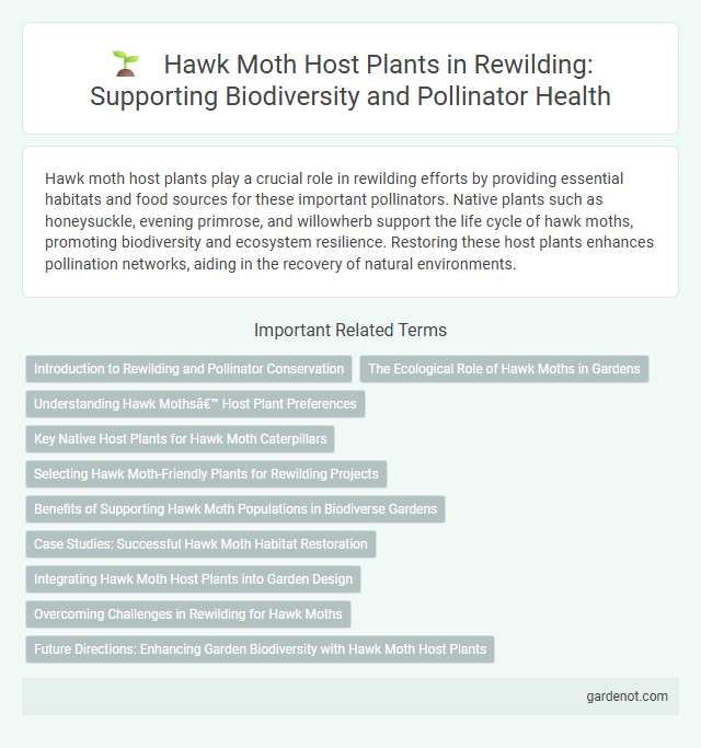 Hawk Moth Host Plants in Rewilding: Supporting Biodiversity and Pollinator Health