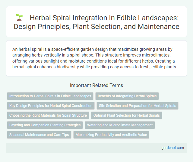 Herbal Spiral Integration in Edible Landscapes: Design Principles, Plant Selection, and Maintenance