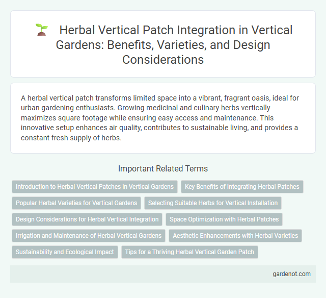 Herbal Vertical Patch Integration in Vertical Gardens: Benefits, Varieties, and Design Considerations