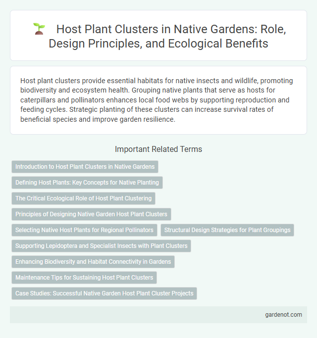 Host Plant Clusters in Native Gardens: Role, Design Principles, and Ecological Benefits