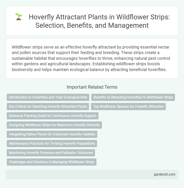 Hoverfly Attractant Plants in Wildflower Strips: Selection, Benefits, and Management