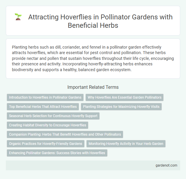 Attracting Hoverflies in Pollinator Gardens with Beneficial Herbs