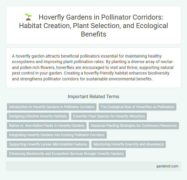 Hoverfly Gardens in Pollinator Corridors: Habitat Creation, Plant Selection, and Ecological Benefits