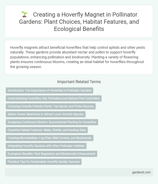 Creating a Hoverfly Magnet in Pollinator Gardens: Plant Choices, Habitat Features, and Ecological Benefits